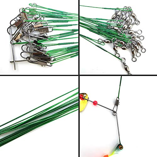 Heavy Duty Stainless Steel Fishing Wire Leaders - 100pcs 7in/8in/9in/10in/11in (31LB)