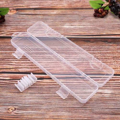 Portable Flatware Storage Box - Clear Cutlery Organizer for Travel Camping Picnic (B)