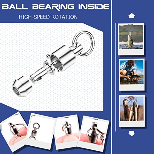 High Strength Stainless Steel Fishing Swivels with Ball Bearing 25pcs - Saltwater & Freshwater Tackle
