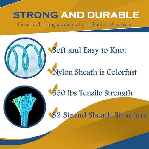 550 Paracord Rope 5/32" x 100' Survival Cord - Ocean