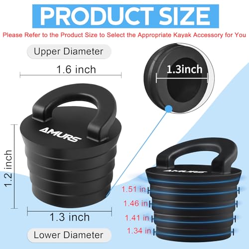 Kayak Scupper Plug Kit - 8pcs Universal Silicone Drain Stoppers