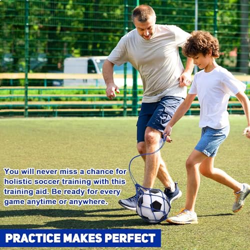 TOBWOLF Football Kick Trainer, Soccer Return Trainer Net Fits Ball