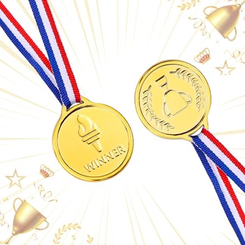 Gold Medals for Kids - 100PCS Lightweight Plastic Award Medals