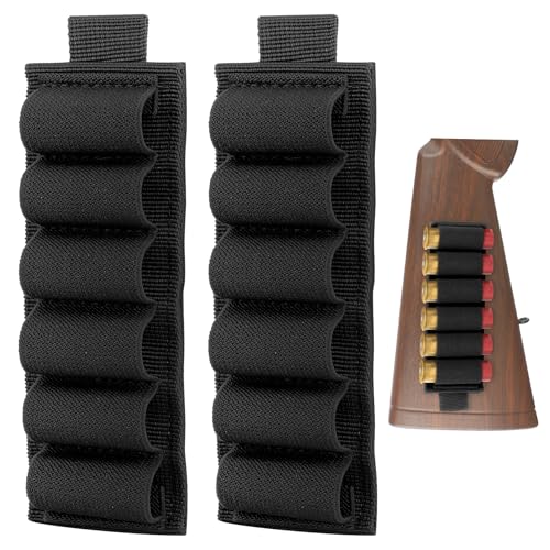 6 Rounds Shell Card Holder for Rifle & Shotgun Ammo - Black