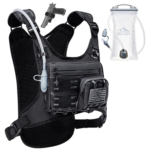 Hydration Vest with 2L Bladder - Lightweight Black Medium-Large