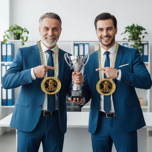 6" Goat Medal Champion Chain – Funny Sports Award - G.O.A.T