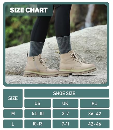 Thermal Merino Wool Hiking Socks - Medium, 5 Pairs Solid Color