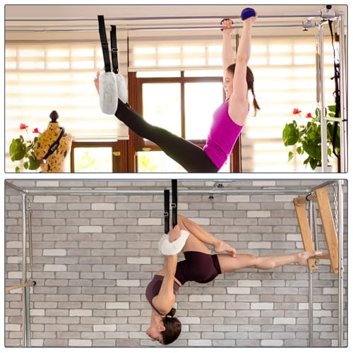 Adjustable Pilates Straps - Plush Cuffs for Home Gym