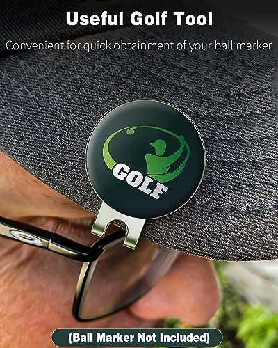 Magnetic Golf Hat Clip Marker Set - Silver - 3 Pack