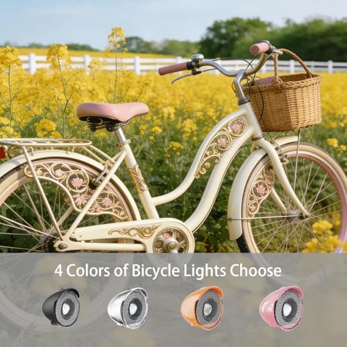 G2FS LITH Silver Vintage Bicycle Headlight 350Lumen Retro Bike Front Light