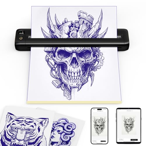 Rongta Wireless Tattoo Stencil Printer - Bluetooth & USB, Black