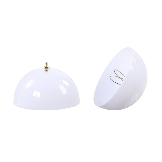 Aspen Creative 28008-15-2, Clip-on Dome Shade for A-Type Bulb Indoor Location Light Fixtures/White Finish, 7 5/8" Diameter x 4" Height, 2 Pack