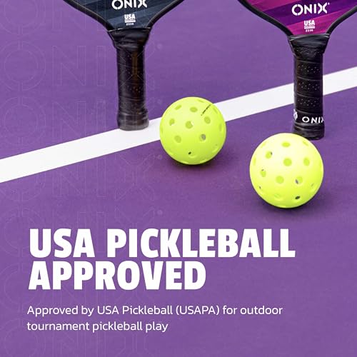 Onix Fuse G2 Outdoor Pickleball Balls – USAPA Approved, Neon Green 6 Pack
