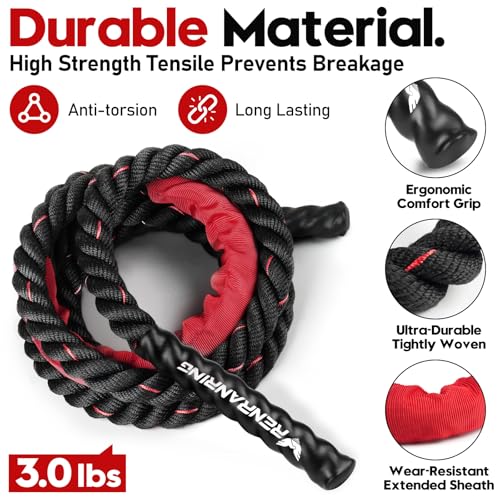 Weighted Jump Rope for Strength Training - 3lb Heavy Skipping Rope
