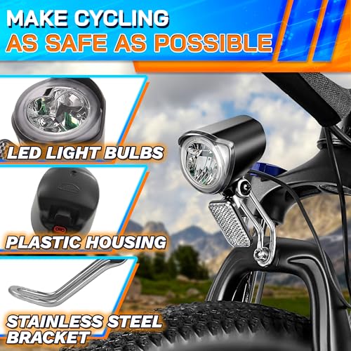 DIMROM 2-Pin Waterproof Ebike Headlight Connector 6-60V for LED Front Lights