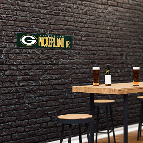 Green Bay Packers Plastic Street Sign - 4" x 16" Indoor/Outdoor