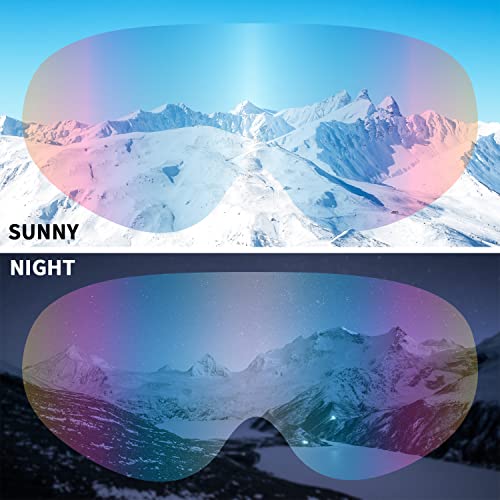 Snow Goggles 2 Pack - UV Protection Anti-Scratch, One Size Gray