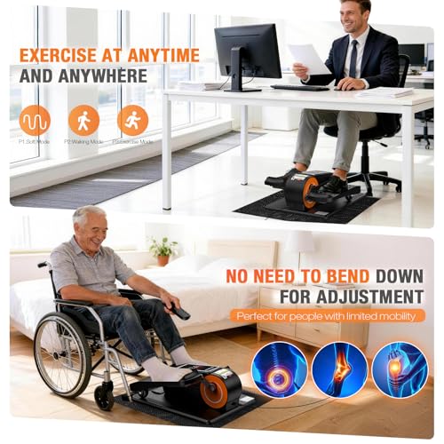 Under Desk Elliptical Machine - Compact Electric Pedal Exerciser with Remote Control & Adjustable Speeds
