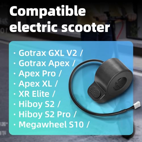 BIAQI Throttle Replacement for GXL V2 Electric Scooter - Easy Install Finger Control Black HB-YM1
