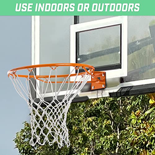 Heavy Duty Basketball Net Replacement - 12 Loops, All-Weather