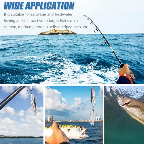 Shaddock Fishing 5 Pcs Metal Spoon Lures Kit 1/2 oz for Saltwater & Freshwater