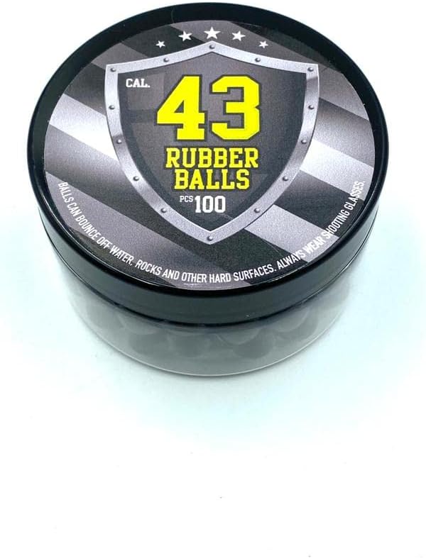 Skiennix .43 Caliber Hard Rubber Balls - 100 Reusable Paintballs for Home Defense & Training