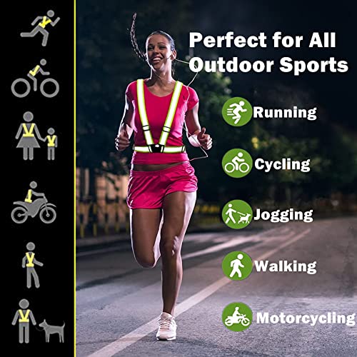 High Visibility Reflective Vest for Night Running, Walking, Cycling