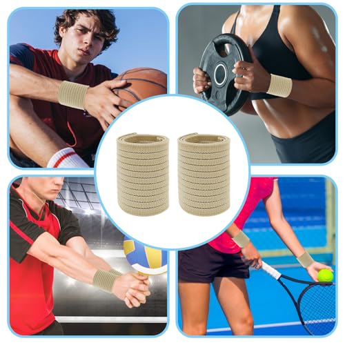 Elastic Wrist Support Band - 2 PCS Adjustable Brace - Beige
