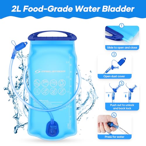 Hydration Running Vest with 2L Water Bladder - Black