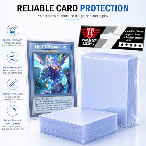 500 Clear Card Sleeves for Trading Cards - Durable Plastic Protectors