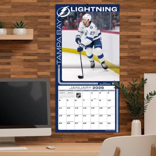 Tampa Bay Lightning Wall Calendar 2026 - 12x12 Full-Color