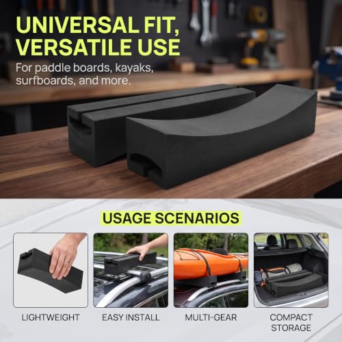 Kayak Foam Blocks Car Roof Racks Pads - No Strap