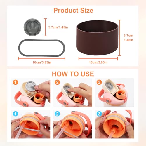 Replacement Silicone Stopper Boots for Owala Bottles - Black Cherry