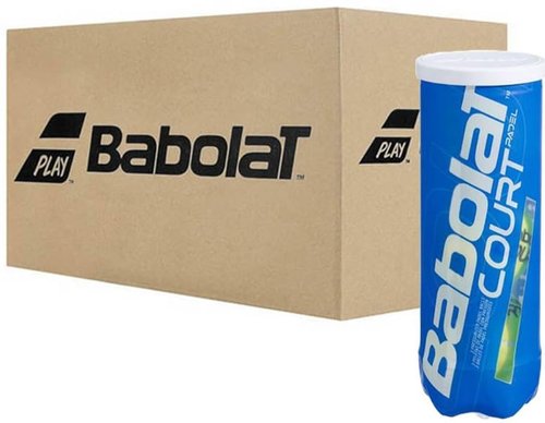 Babolat Court Padel Balls – Case of 24 Cans (72 Balls) – 3 Balls/Can