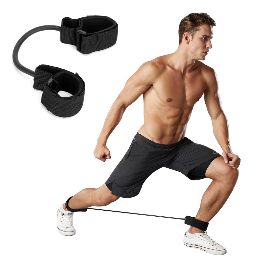EHSYXSLX Training Leg Resistance Band Elastic Rope Strengthen Legs’ Muscle Increase Speed and Stride Length Suitable for Football Basketball Running Volleyball Exercise