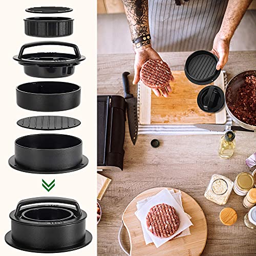3-in-1 Non-Stick Burger Press for Stuffed Patties & Sliders