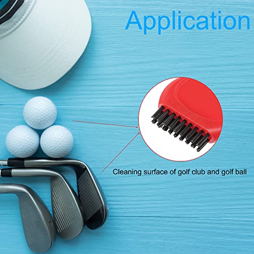 Golf Club Brush - Mini Portable Cleaning Tool - Red