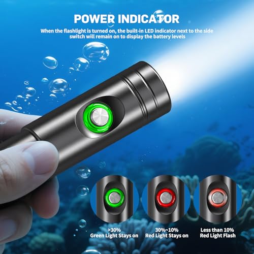 Odepro WD12 Dive Light 1400 Lumens Waterproof Underwater Flashlight
