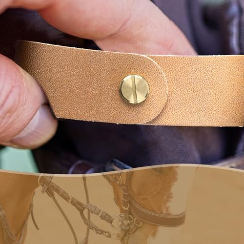 Khaki Leather Breakaway Horse Halter Replacement Straps - 6 Pack
