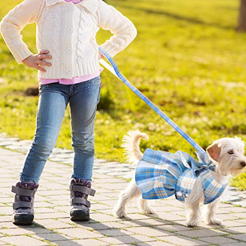 Potchen XS Dog Dress Plaid Small Pet Clothes Chest 11 in Dark Color 4-Pack