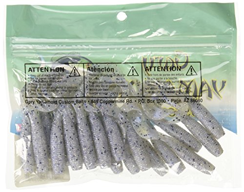 4" Single Tail Grub Fishing Lure - Blue Pearl, 20 Pack