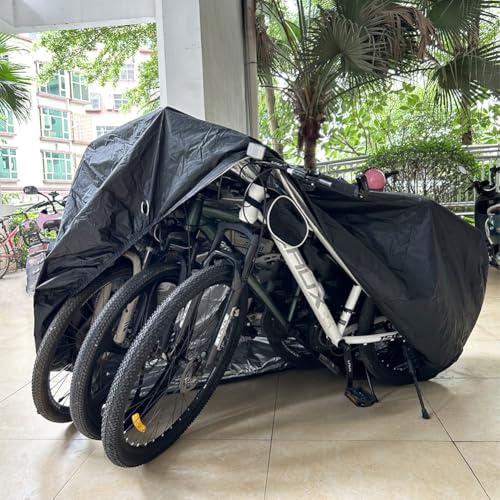 2XL Waterproof Bike Cover for 2-3 Bikes with Lock Holes