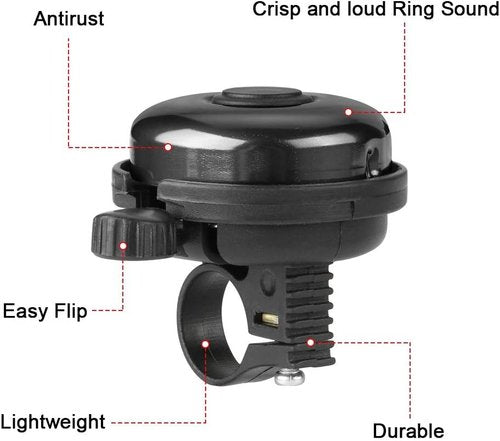 Accmor Classic Bike Bell - Loud Aluminum Bicycle Bell for Clear Sound | Perfect for Adults & Kids