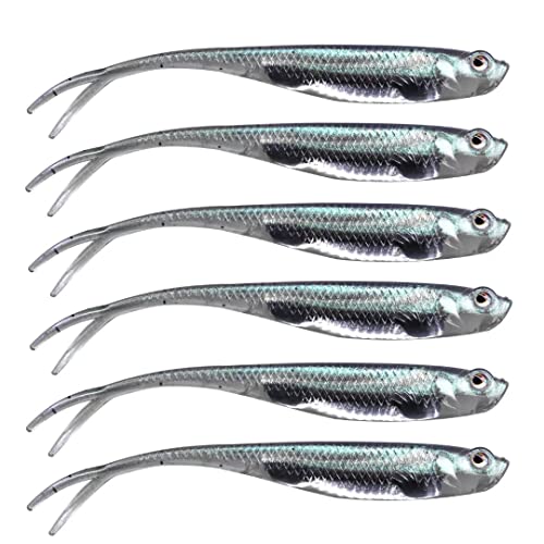 QualyQualy Soft Swimbait Fishing Lures 4.72" 5Pcs A-4#