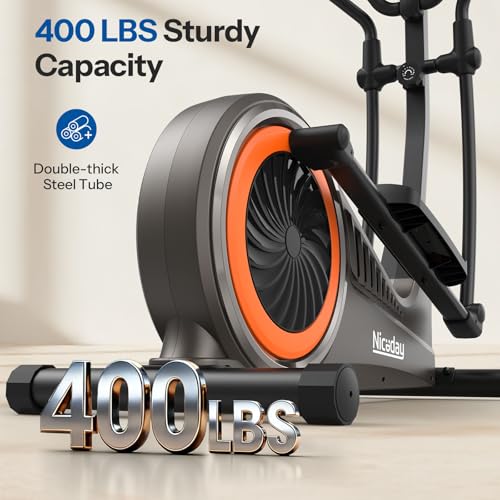 Magnetic Elliptical Trainer for Home Use - 16IN Stride Orange