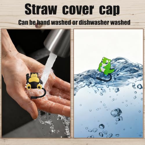 10Pcs Reusable Cartoon Straw Covers for Stanley Cup - 10mm