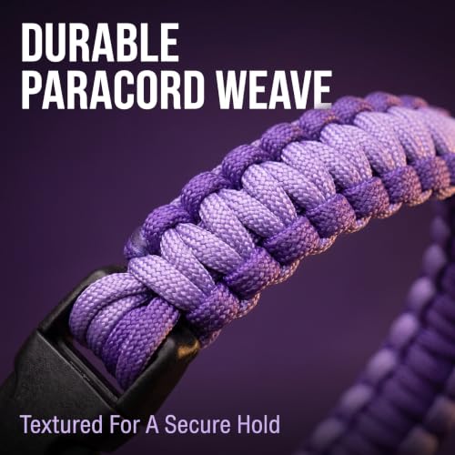 Water Bottle Handle Strap with Carabiner - Purple Paracord Lanyard