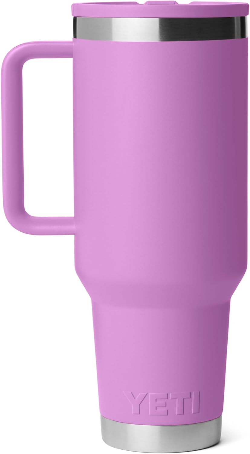 YETI Rambler 40 oz Travel Mug - Stainless Steel, Vacuum Insulated, Leakproof & Cup Holder Friendly