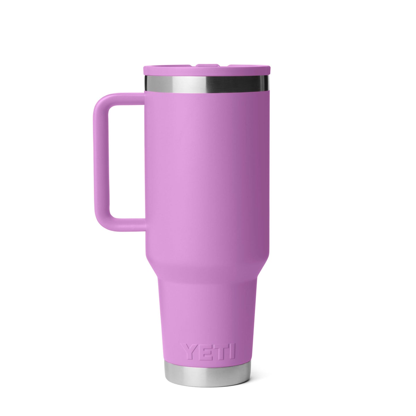 YETI Rambler 40 oz Travel Mug with Flip Straw Lid – Stainless Steel, Vacuum Insulated, Leakproof, Cup Holder Friendly, Desert Bloom