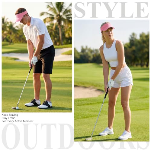 Adjustable Sports Sun Visor Hat for Outdoor Activities - Pink